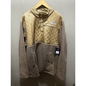 Magellan Sweatshirt Mens 3XL Timberwolf/Kelp Pullover Campfire Quarter Snap BNWT